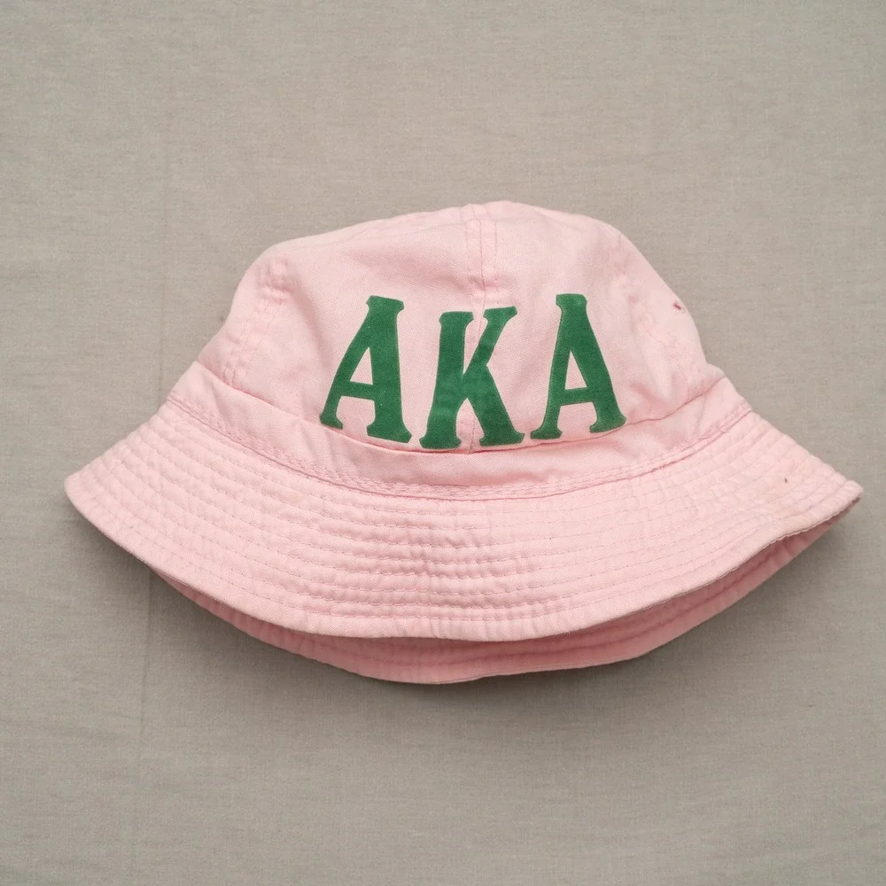 Vintage 70s 80s AKA Alpha Kappa Alpha Pink Bucket Hat Howard University Historic